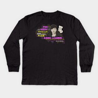 Djuna Barnes fashion lesbian feminist icon Kids Long Sleeve T-Shirt